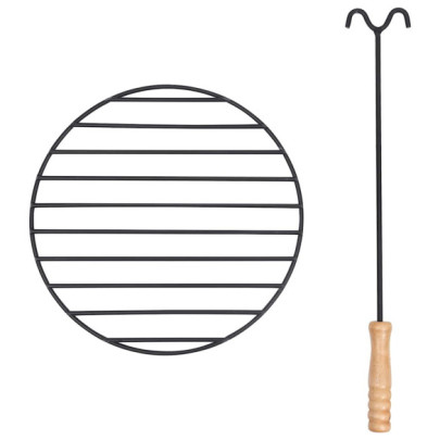 Vatră de Foc Oțel 54x54x55 cm cu Vătrai | Livrare Gratuită