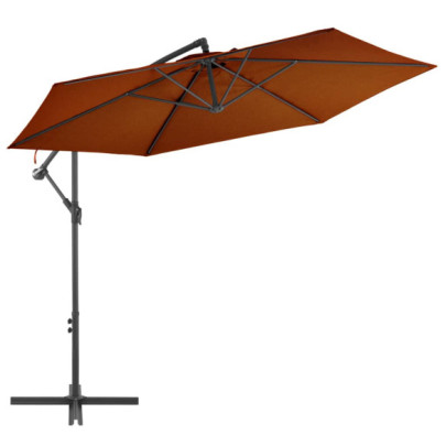 Umbrelă în Consolă Aluminiu 300 cm - Cărămiziu | Livrare Gratuită