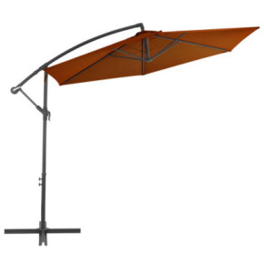 Umbrelă în Consolă Aluminiu 300 cm - Cărămiziu | Livrare Gratuită 2