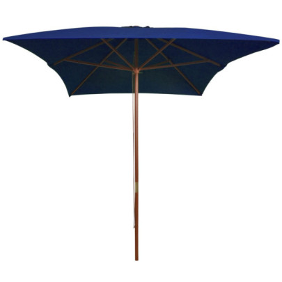 Umbrelă de soare lemn - Albastru 200x300 cm - Livrare Gratuită