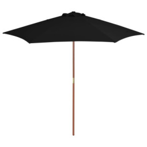 Umbrelă Soare Grădină Lemn Natural - 270 cm | Livrare Gratuită