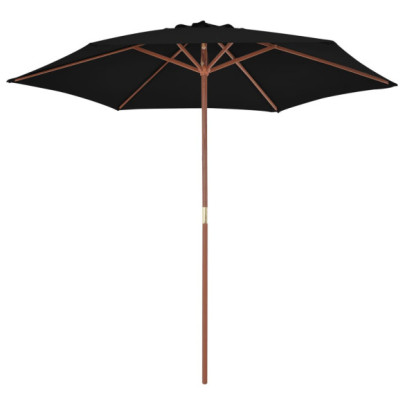 Umbrelă Soare Grădină Lemn Natural - 270 cm | Livrare Gratuită