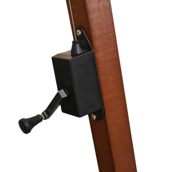 Umbrelă suspendată cu stâlp - roșu bordo - 3,5x2,9 m - lemn brad Umbrelă suspendată cu stâlp - roșu bordo - 3,5x2,9 m - lemn brad