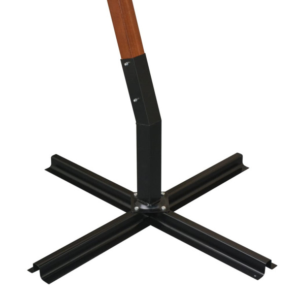Umbrelă suspendată cu stâlp - roșu bordo - 3,5x2,9 m - lemn brad Umbrelă suspendată cu stâlp - roșu bordo - 3,5x2,9 m - lemn brad