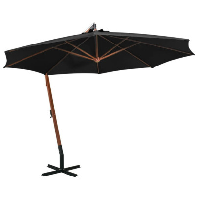 Umbrelă suspendată grădină 3.5x2.9m - Lemn brad | Livrare gratuită