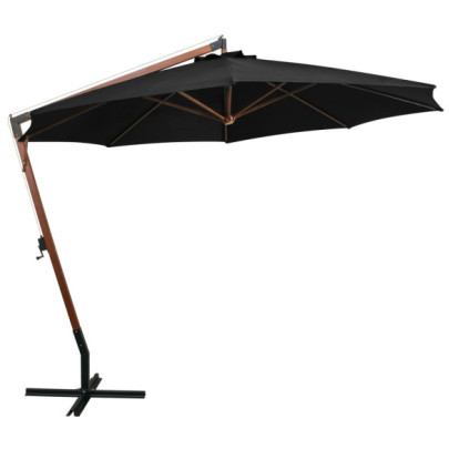 Umbrelă suspendată grădină 3.5x2.9m - Lemn brad | Livrare gratuită