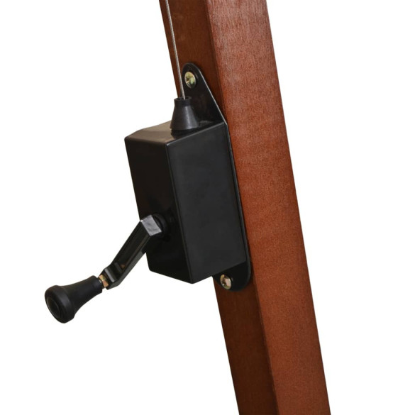 Umbrelă suspendată gri taupe 3x3 m lemn masiv de brad Umbrelă suspendată gri taupe 3x3 m lemn masiv de brad