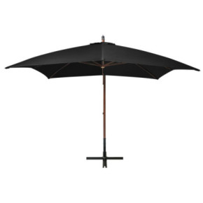 Umbrelă suspendată grădină 3x3m - Lemn masiv - Livrare gratuită 2