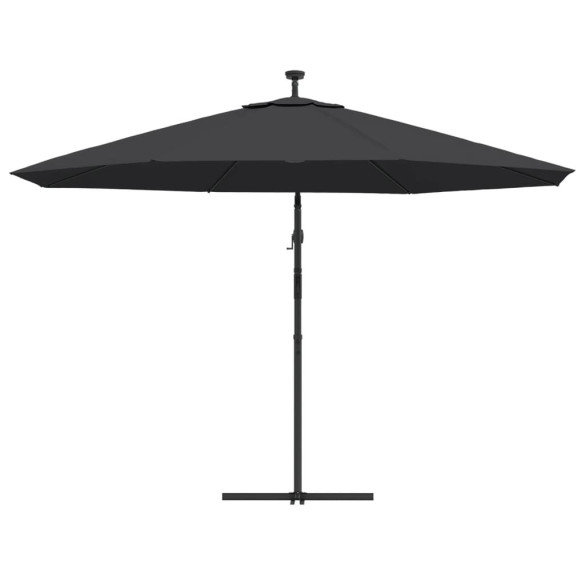 Umbrelă Grădină Consolă LED 350cm - Negru | Livrare Gratuită