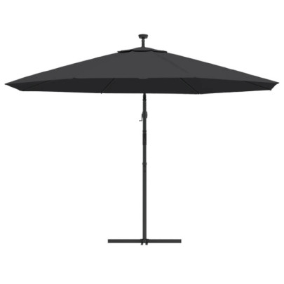 Umbrelă Grădină Consolă LED 350cm - Negru | Livrare Gratuită