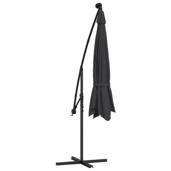 Umbrelă Grădină Consolă LED 350cm - Negru | Livrare Gratuită