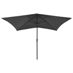 Umbrelă de soare cu LED-uri solare - Antracit 2x3m 2