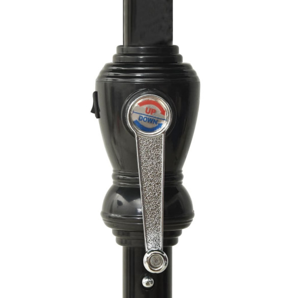 Umbrelă de soare cu LED-uri solare - Antracit 2x3m