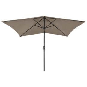 Umbrelă de soare cu LED-uri și panou solar - 2x3 m 2