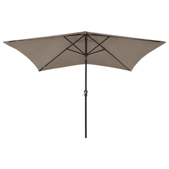 Umbrelă de soare cu LED-uri și panou solar - 2x3 m Umbrelă de soare cu LED-uri și panou solar - 2x3 m
