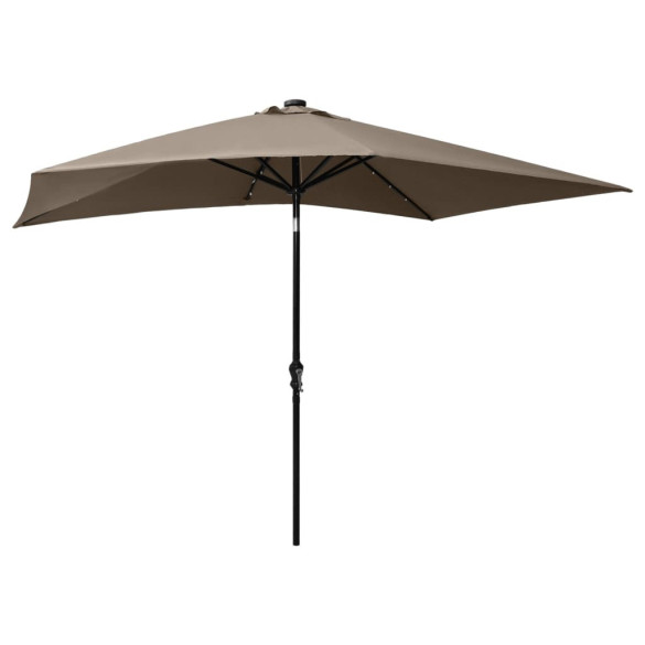Umbrelă de soare cu LED-uri și panou solar - 2x3 m Umbrelă de soare cu LED-uri și panou solar - 2x3 m