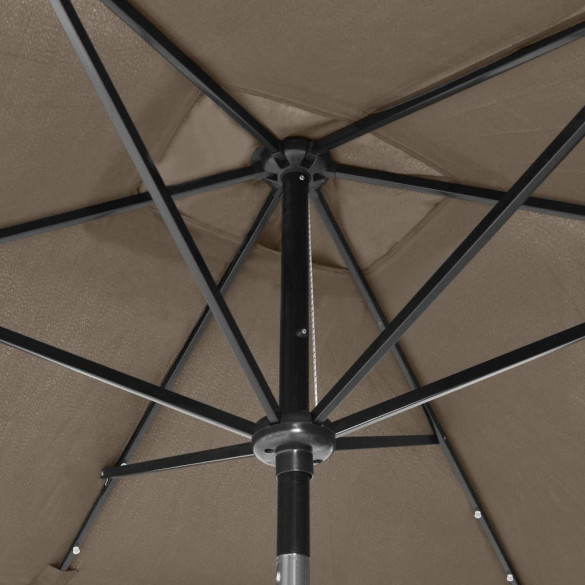 Umbrelă de soare cu LED-uri și panou solar - 2x3 m Umbrelă de soare cu LED-uri și panou solar - 2x3 m