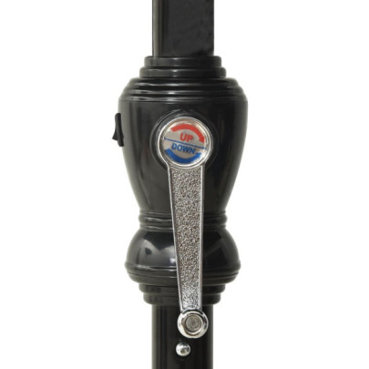 Umbrelă de soare cu LED-uri solare | 2x3m | Negru