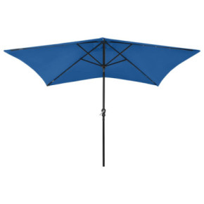 Umbrelă Soare cu LED Solar - Albastru 2x3 m 2