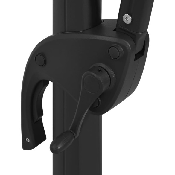 Umbrelă de soare 4 niveluri, aluminiu, gri taupe, 250x250 cm