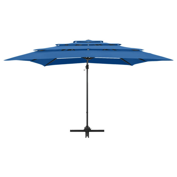 Umbrelă 4 niveluri albastru azur | Protecție UV | Livrare gratuită