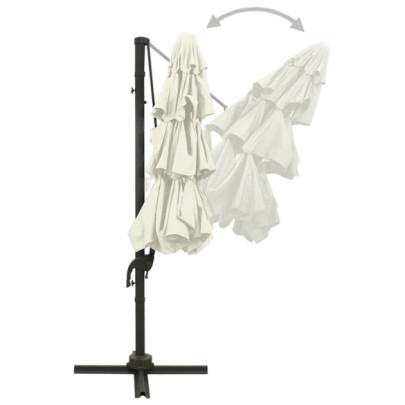 Umbrelă de soare 4 niveluri - Aluminiu - 3x3m - Livrare Gratuită