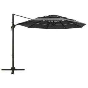 Umbrelă de soare 4 niveluri - Aluminiu - 3x3m - Gratis 2