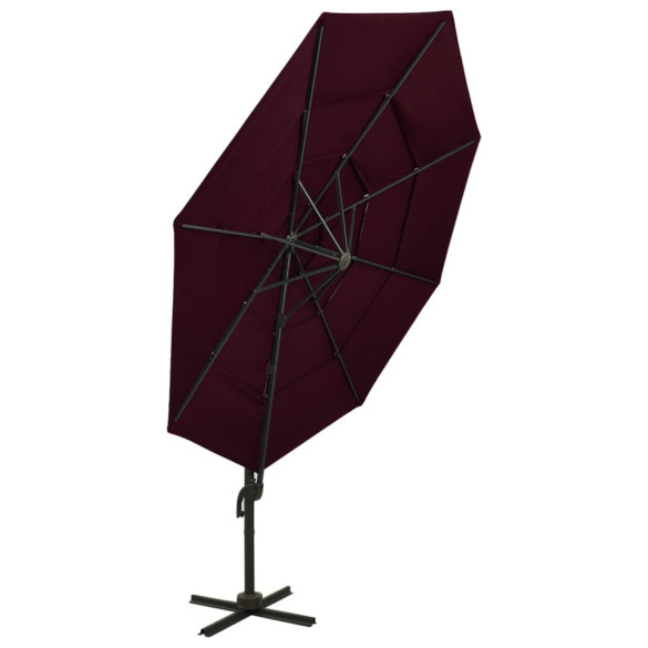 Umbrelă Soare 4 Niveluri Roșu Bordo | Protecție UV Umbrelă Soare 4 Niveluri Roșu Bordo | Protecție UV
