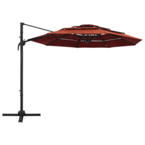 Umbrelă de soare 4 niveluri - Aluminiu - 3x3 m - Livrare Gratuită 2