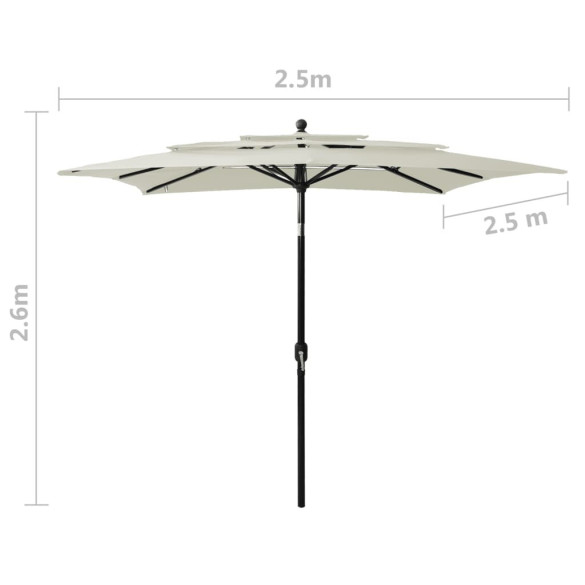 Umbrelă de soare 3 niveluri - Protecție UV - Livrare gratuită