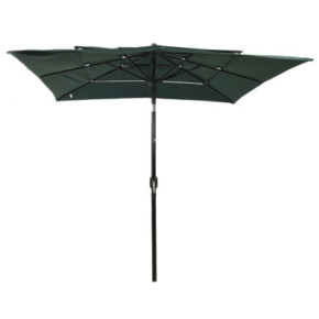 Umbrelă Soare 3 Niveluri, Aluminiu 2.5x2.5m - Verde 2
