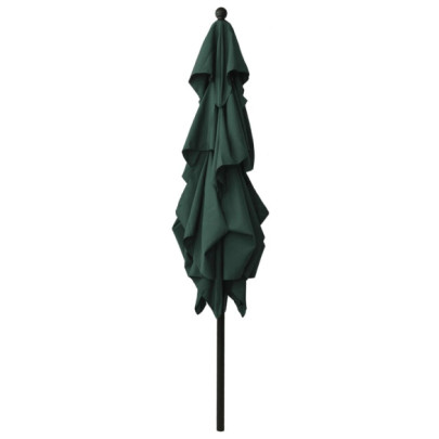 Umbrelă Soare 3 Niveluri, Aluminiu 2.5x2.5m - Verde