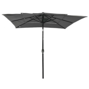 Umbrelă Soare 3 Niveluri - Aluminiu Antracit 250x250cm 2