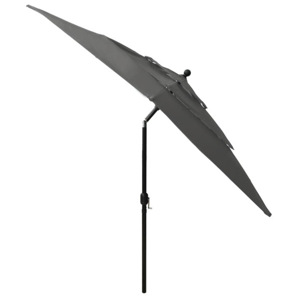 Umbrelă Soare 3 Niveluri - Aluminiu Antracit 250x250cm
