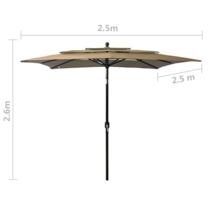 Umbrelă de soare 3 niveluri - Protecție UV - Livrare gratuită