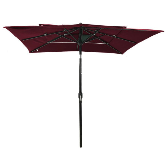 Umbrelă Soare 3 Niveluri Roșu Bordo 250x250 cm - Protecție UV Umbrelă Soare 3 Niveluri Roșu Bordo 250x250 cm - Protecție UV