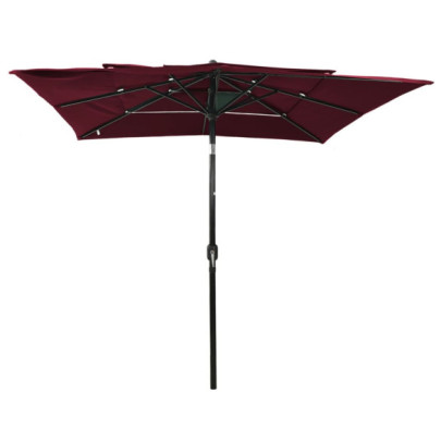Umbrelă Soare 3 Niveluri Roșu Bordo 250x250 cm - Protecție UV