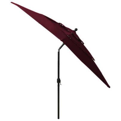 Umbrelă Soare 3 Niveluri Roșu Bordo 250x250 cm - Protecție UV