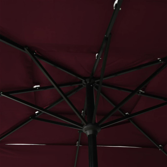 Umbrelă Soare 3 Niveluri Roșu Bordo 250x250 cm - Protecție UV Umbrelă Soare 3 Niveluri Roșu Bordo 250x250 cm - Protecție UV