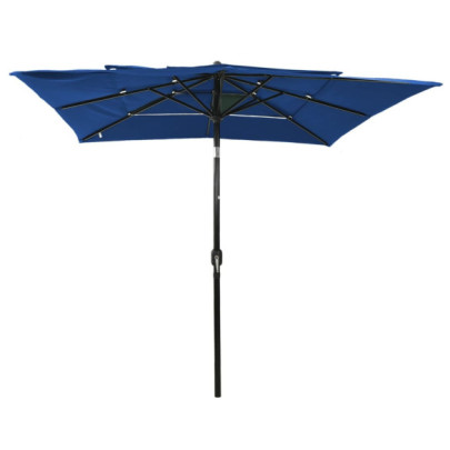 Umbrelă Grădină 3 Niveluri - Aluminiu - Albastru Azuriu 2.5x2.5m