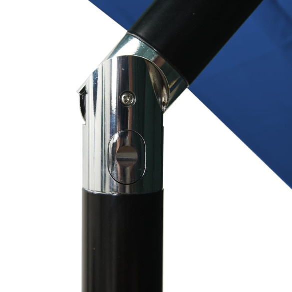 Umbrelă Grădină 3 Niveluri - Aluminiu - Albastru Azuriu 2.5x2.5m Umbrelă Grădină 3 Niveluri - Aluminiu - Albastru Azuriu 2.5x2.5m