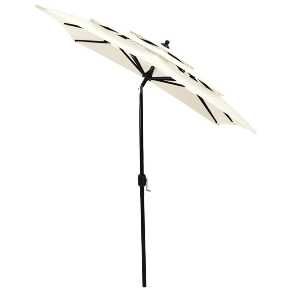 Umbrelă Grădină 3 Niveluri - Aluminiu - 2x2 m - Nisipiu