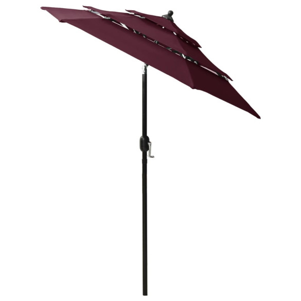 Umbrelă Grădină 3 Niveluri Roșu Bordo | Protecție UV