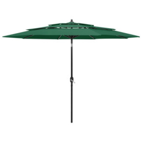 Umbrelă Grădină 3 Niveluri - Verde - Aluminiu