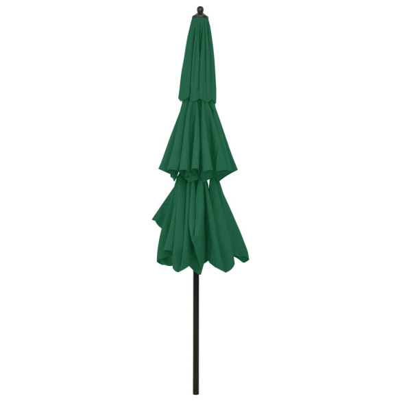Umbrelă Grădină 3 Niveluri - Verde - Aluminiu
