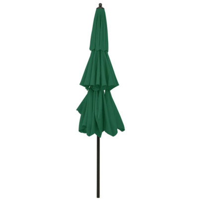 Umbrelă Grădină 3 Niveluri - Verde - Aluminiu