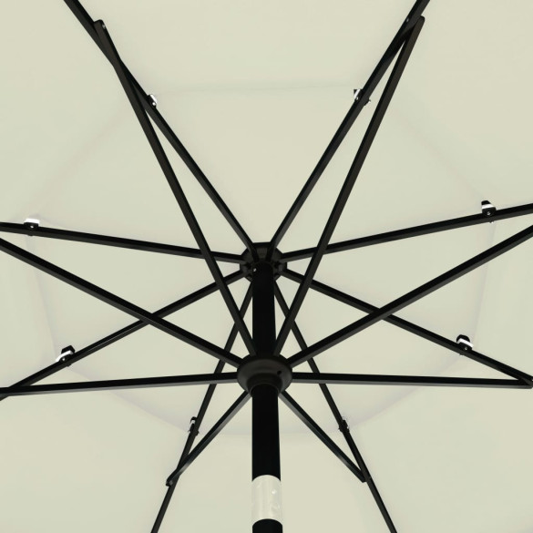Umbrelă Grădină 3 Niveluri Aluminiu Nisipiu 3,5m Umbrelă Grădină 3 Niveluri Aluminiu Nisipiu 3,5m