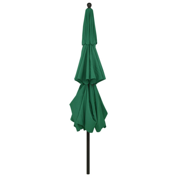 Umbrelă Grădină 3 Niveluri - Verde - Aluminiu - 3,5m