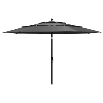 Umbrelă Grădină 3 Niveluri - Aluminiu Antracit 350cm