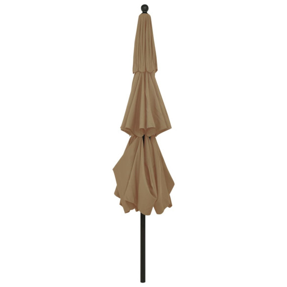 Umbrelă Grădină 3 Niveluri - Aluminiu - Gri Taupe - 3,5m